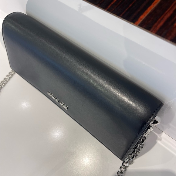 MICHAEL KORS Jet Set Medium Leather Flap Clutch Crossbody Shoulder Bag Wallet - Picture 11 of 16